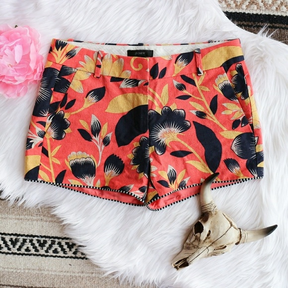 J. Crew Pants - J. Crew // Hibiscus Floral Short Nwot